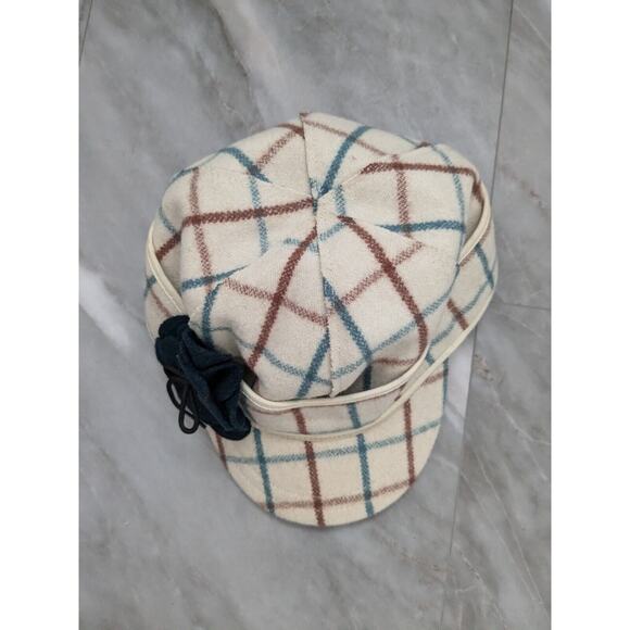 Stormy Kromer Ida Hat Womens 7 Winter Flower Plaid USA Midwest Wool Classic - Picture 2 of 9
